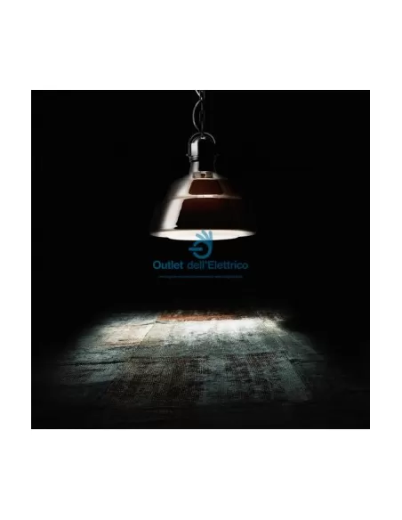 Foscarini LI0171 78 E Glas grande suspension chromée E27